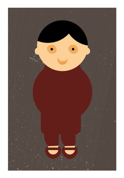 Cute Little Baby Boy Cartoon Art PosterGully Specials