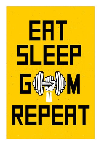 EAT SLEEP GYM REPEAT Wall Art