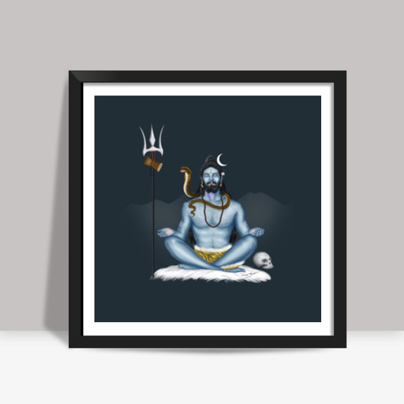 Shankar The Destroyer Square Art Prints