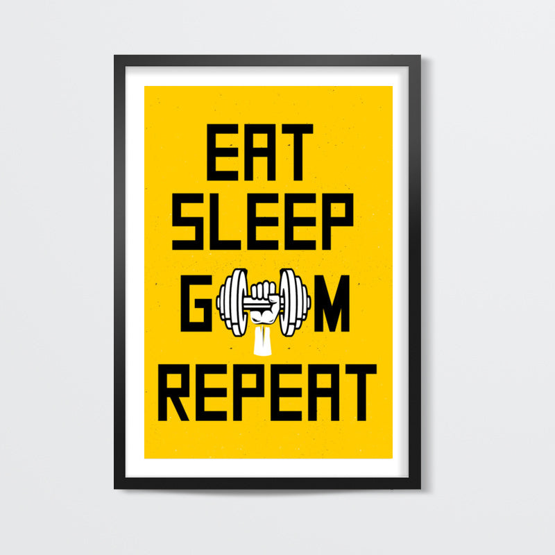 EAT SLEEP GYM REPEAT Wall Art