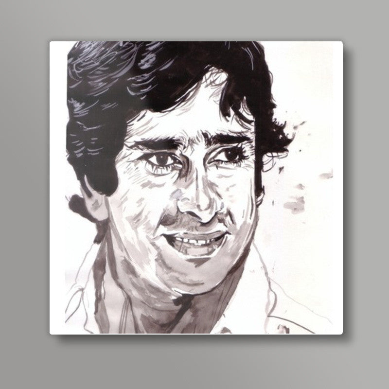 Bollywood star Shashi Kapoor won hearts with his special smile Square Art Prints