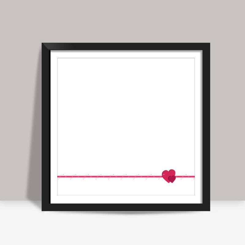 Feel My Love (white) Square Art Prints