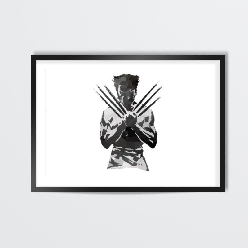 Low Poly Wolverine Wall Art