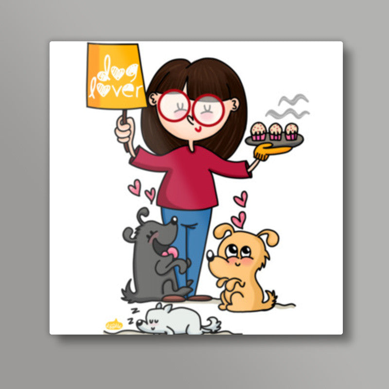 Dog Lover Square Art Prints