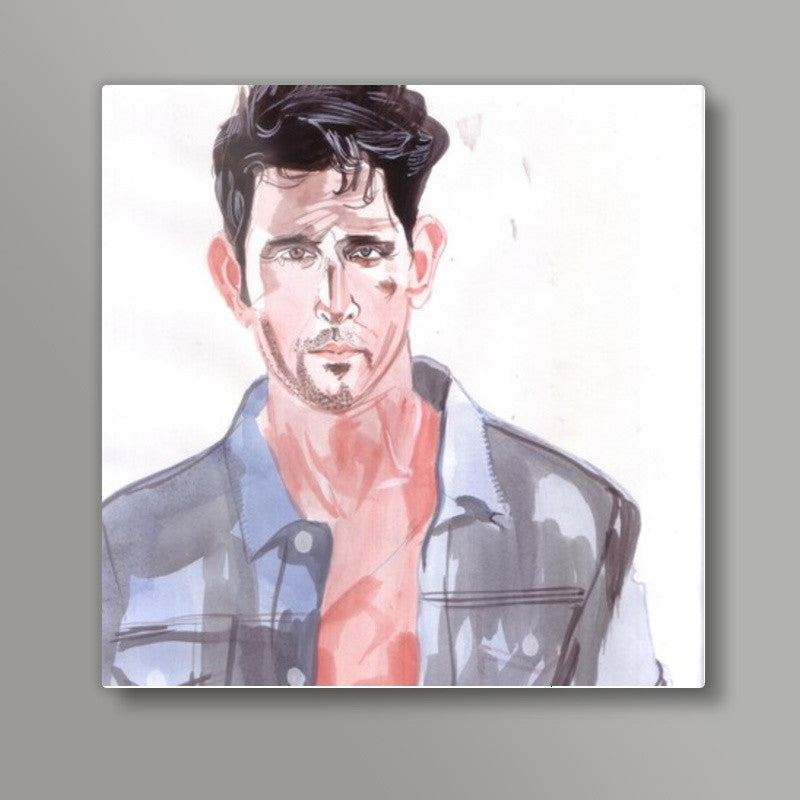 Hrithik Roshan is a dedicated actor Square Art Prints