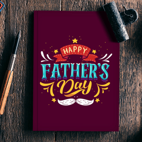 Happy Fathers Day Multi color Illustration | #Fathers Day Special Notebook