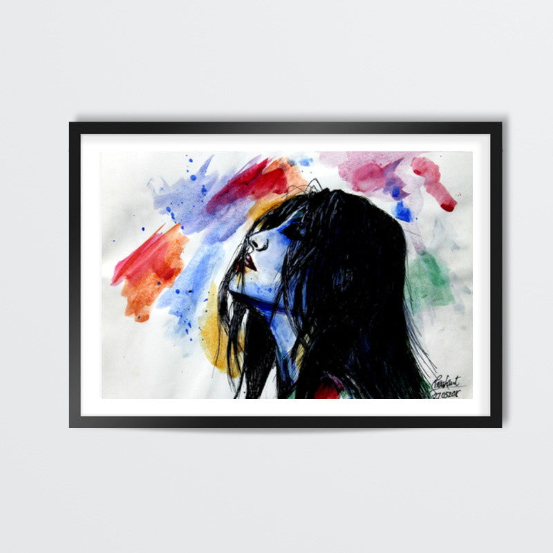 The Ardent Dew | Woman painting Wall Art