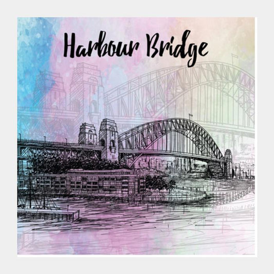 Sydney Harbour Bridge - Australia Square Art Prints PosterGully Specials