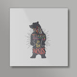 Wild Things in the Woods Square Art Prints
