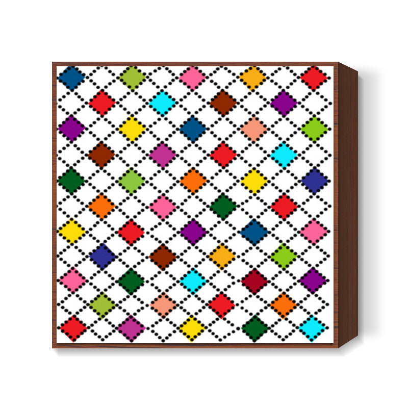 Colourful Geometric Pattern Square Art Prints