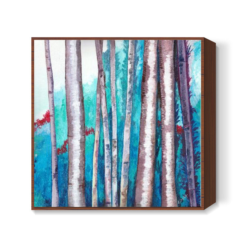 Blue Bamboos Square Art