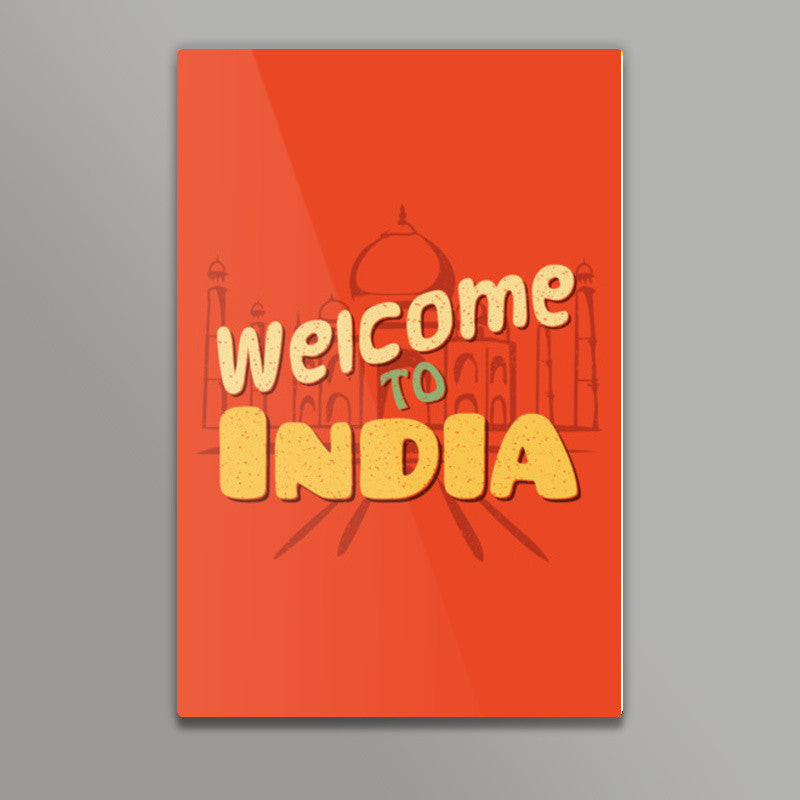 Welcome to India retro Artwork