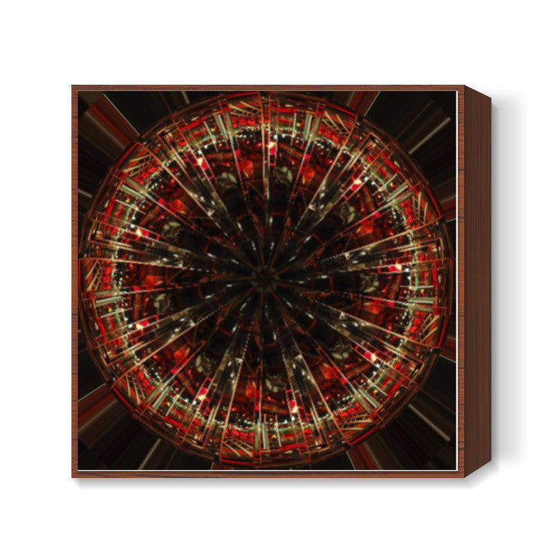 Abstract Cosmic Fractal Mandala Design Background Square Art Prints