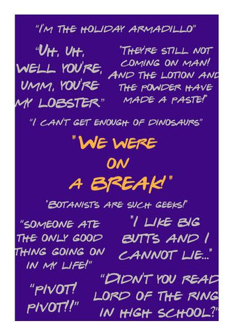 PosterGully Specials, Friends Ross quotes doodle typography popart Wall Art