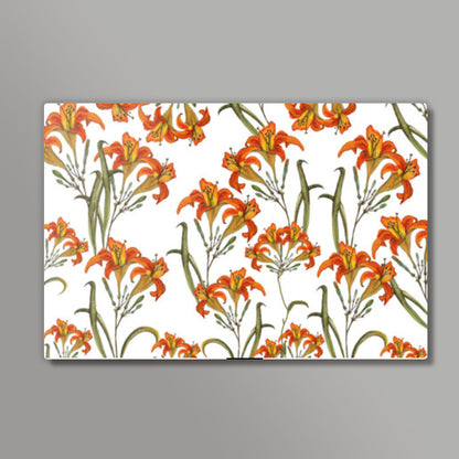Orange Lily Flowers Spring Background Nature Print Wall Art
