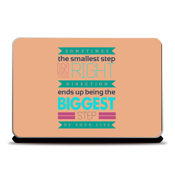 Cool typography quote Laptop Skins