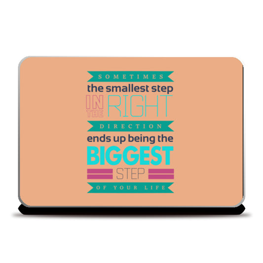 Cool typography quote Laptop Skins