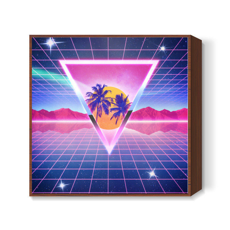 Electric dreams, 80s rero futuristic Square Art Prints