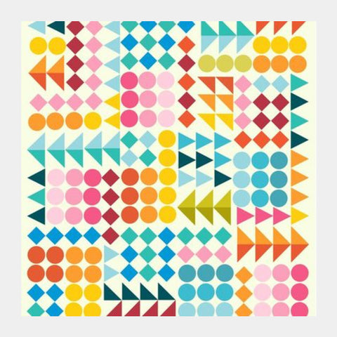 Basic Shape Pattern Square Art Prints