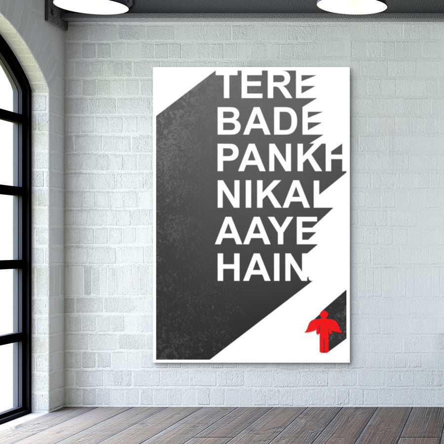 Tere Bade Pankh Nikal Aaye Hain Wall Art