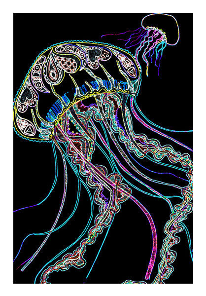 Jellyfish (neon Sign) Art PosterGully Specials