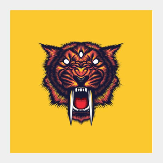 Saber Tooth Square Art Prints PosterGully Specials