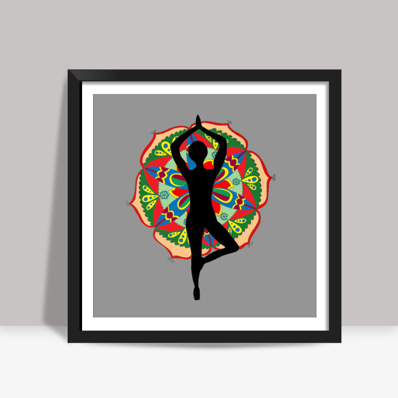 Yoga | Zentangle | Mandala | Doodle Square Art Prints