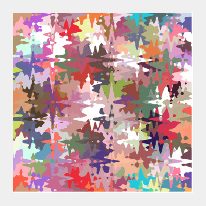 Colorful Chaos Abstract Modern Art Background Pattern Square Art Prints