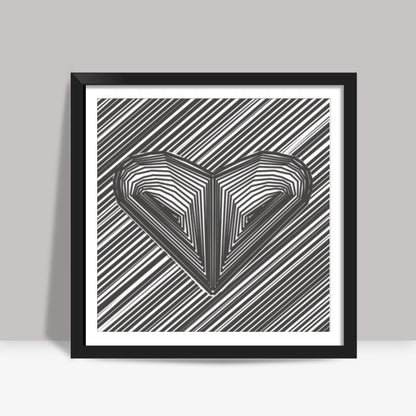 heart hart heart Square Art Prints