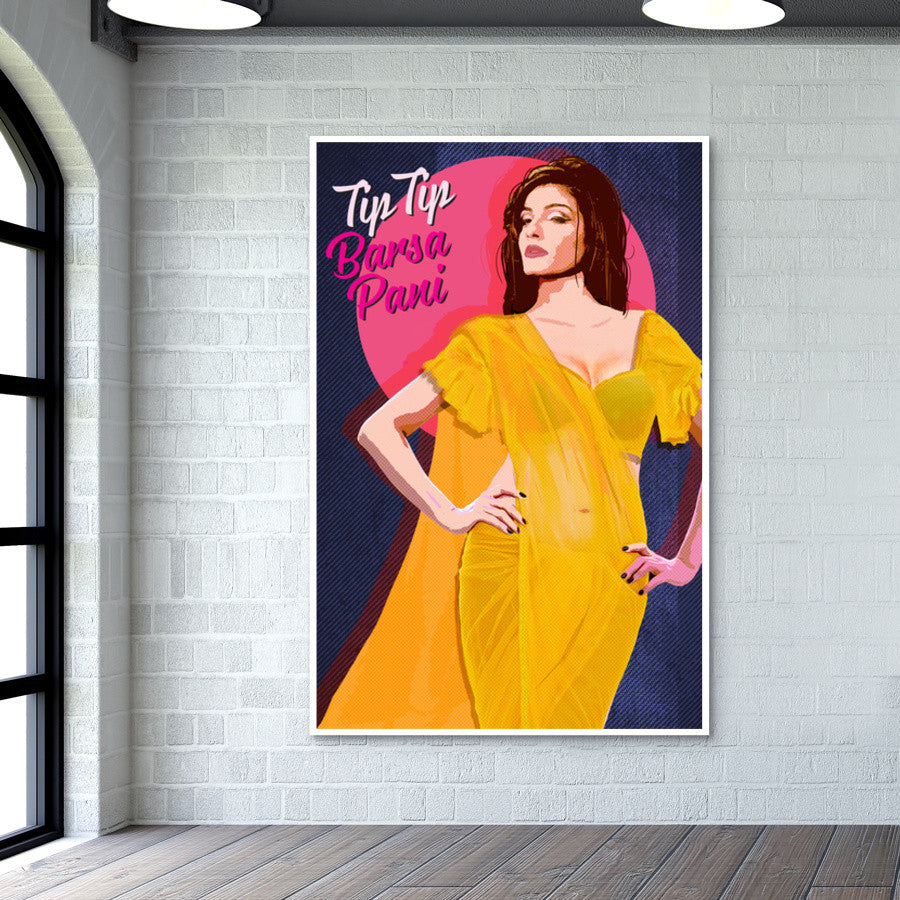 Raveena Tandon Retro Artwork Wall Art