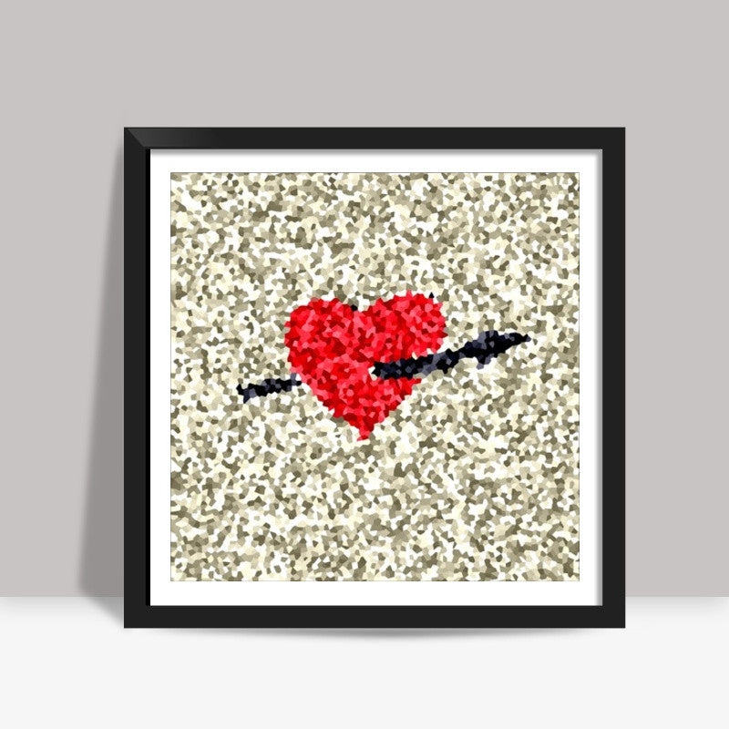 A heart valentines collection Square Art Prints