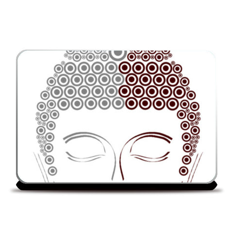 Laptop Skins, Peace - Minimalist Zen Art (Red) Laptop Skins