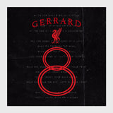 Square Art Prints, Steven Gerrard 8 , YNWA Liverpool FC, - PosterGully