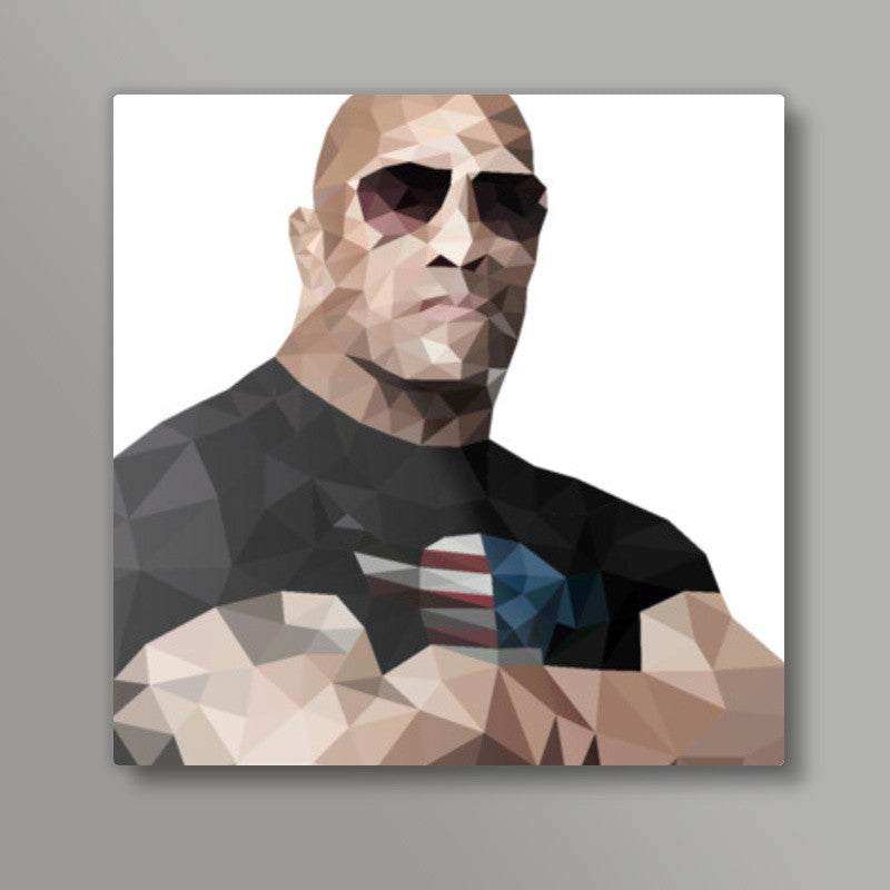 Dwayne The Rock Johnson Square Art | Gagandeep Singh