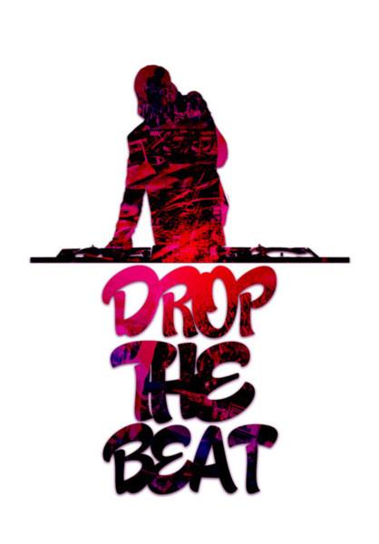 PosterGully Specials, Drop The Beat white Wall Art