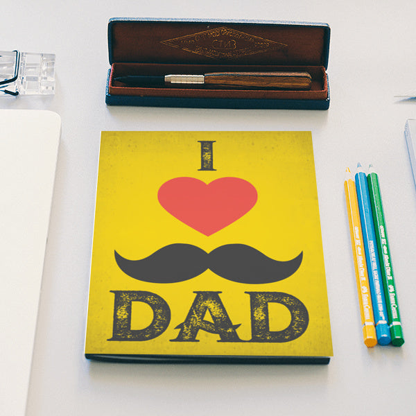 I Love Dad Fathers Day Yellow & Black | #Fathers Day Special Notebook