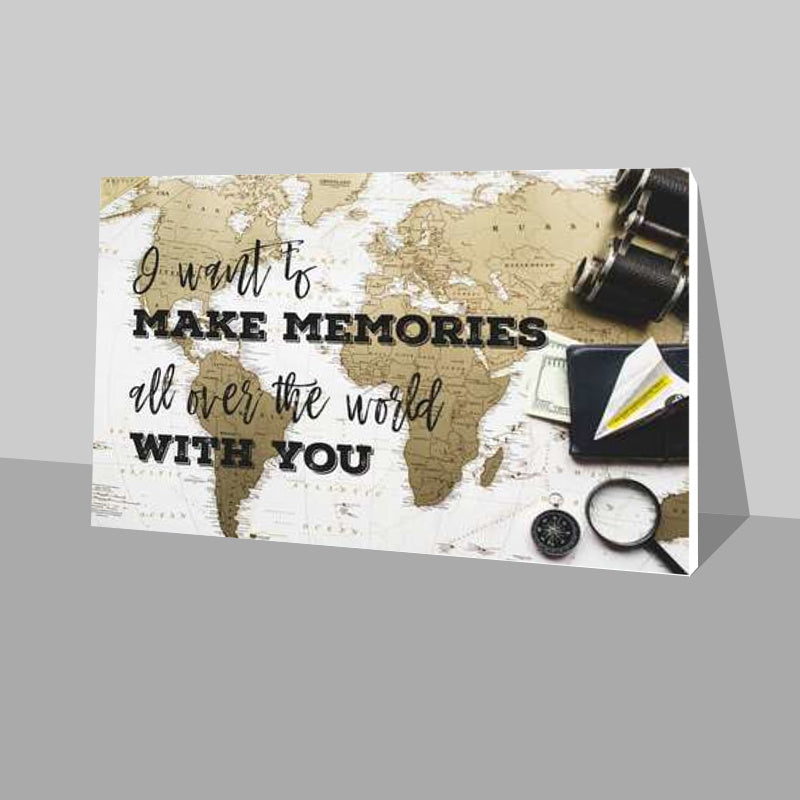Wanderlust World Map Poster Stick Ons