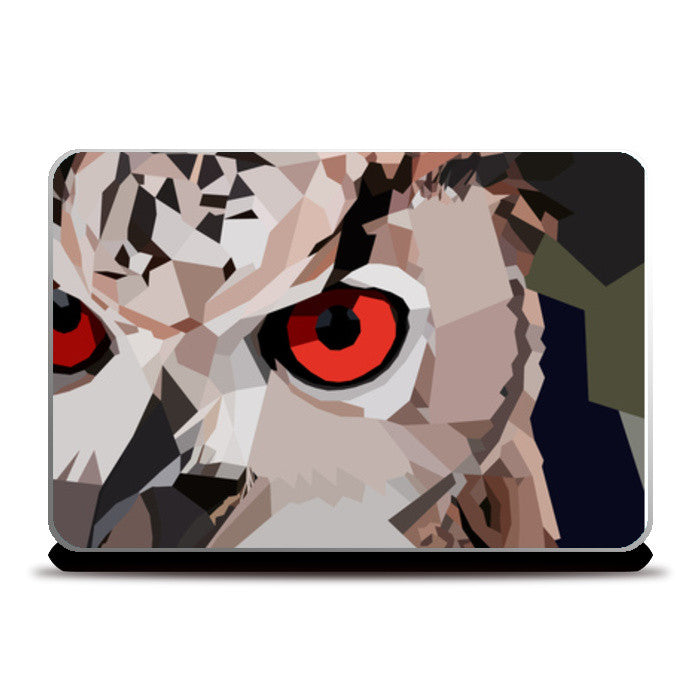 Eye of the owl, Low poly. Laptop Skins