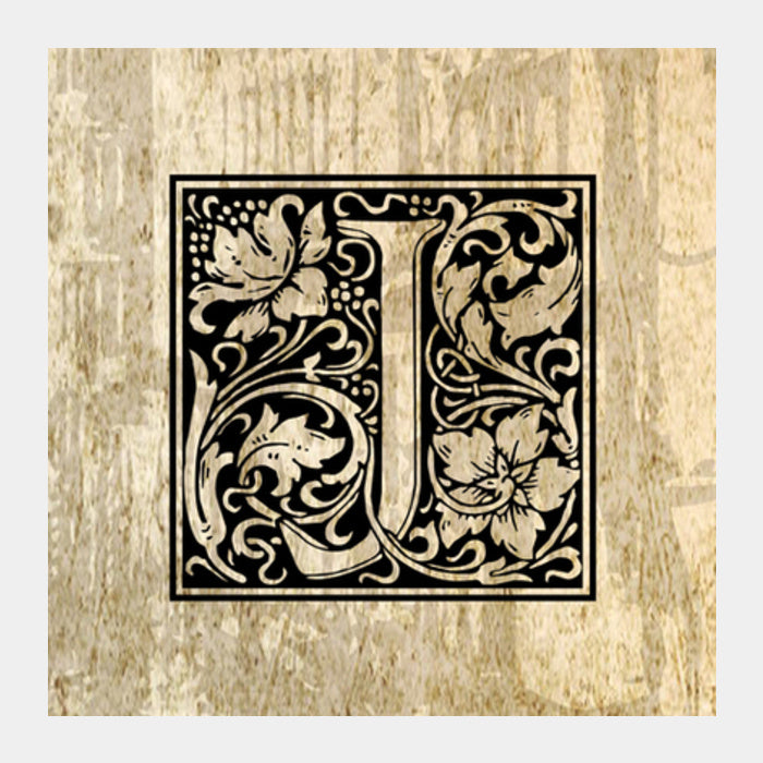 Ornate J Square Art Prints
