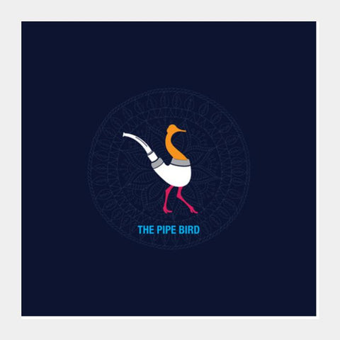 THE PIPE BIRD Square Art Prints PosterGully Specials