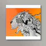 Majestic Lion Print Square Art Prints