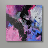 pink abstract Square Art Prints