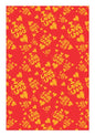 PosterGully Specials, I love you and heart yellow with red pattern Wall Art
