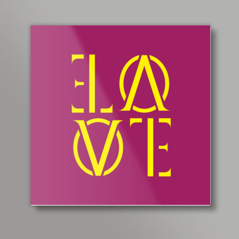 Its LOVE back and forth Square Art Prints