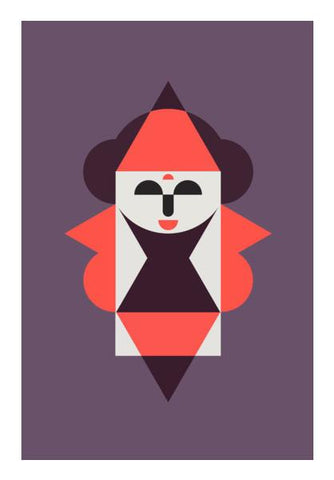 PosterGully Specials, Geometric shape with women art Wall Art