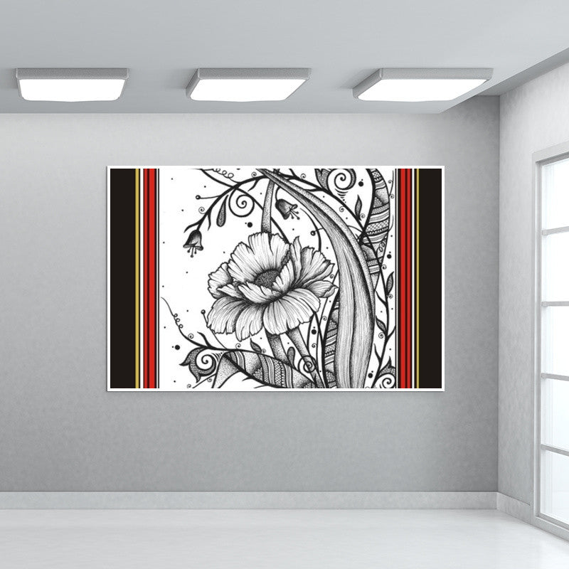 Floriz Design- Floral Black and White Wall Art