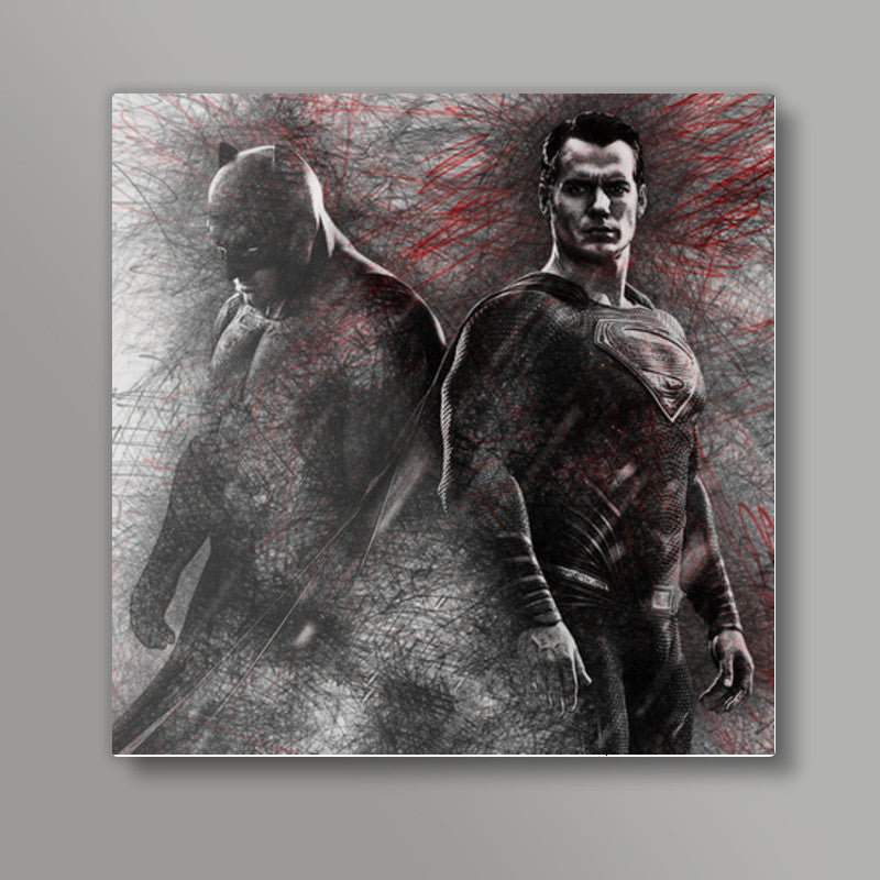 Superman vs Batman- Dawn Of Justice Square Art Prints