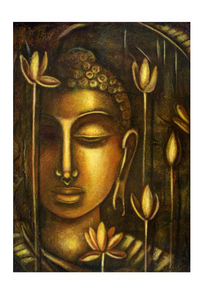 Wall Art, golden buddha.raji chacko, - PosterGully