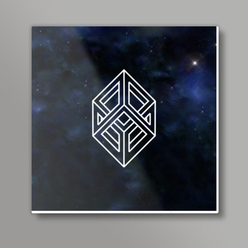 Cube Illusion geometry abstract art Square Art Prints