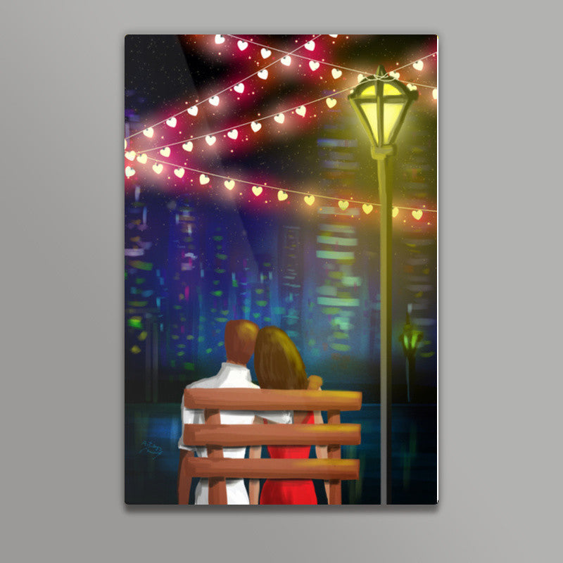 Bench couple Wall Art